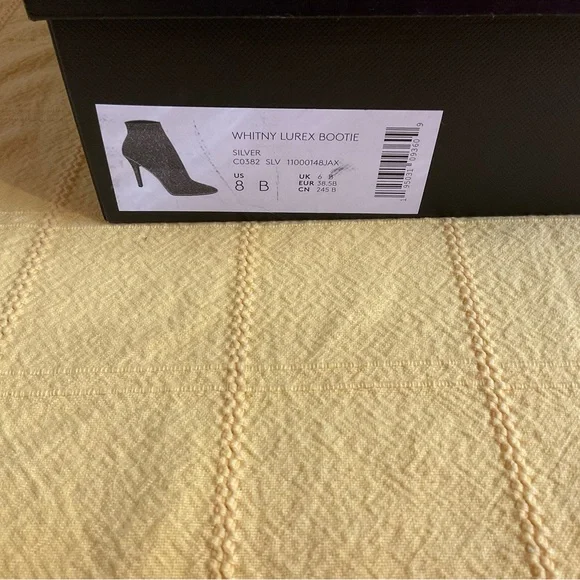 BARLEY WORN ….COACH WHITNEY LUREX BOOTIE Ankle Boots - Picture 9 of 11